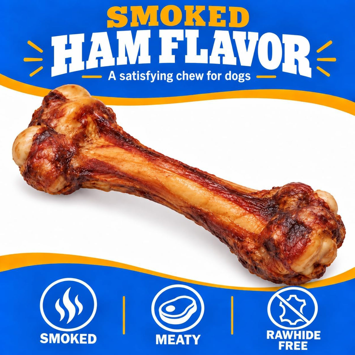 hotspot pets All Natural Pork Femur Bones for Dogs (6''- 8'') Made in USA