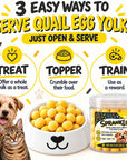 Freeze Dried Dog & Cat Treats, Quail Egg Yolk, Single Ingredient - 5 OZ