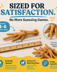 hotspot pets Dehydrated Chicken Feet Dog Treats (25 Count) Single Ingredient Dog Chews, All Natural Long Lasting Snack Sticks for Small & Large Dogs