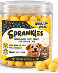 Freeze Dried Dog & Cat Treats, Quail Egg Yolk, Single Ingredient - 5 OZ