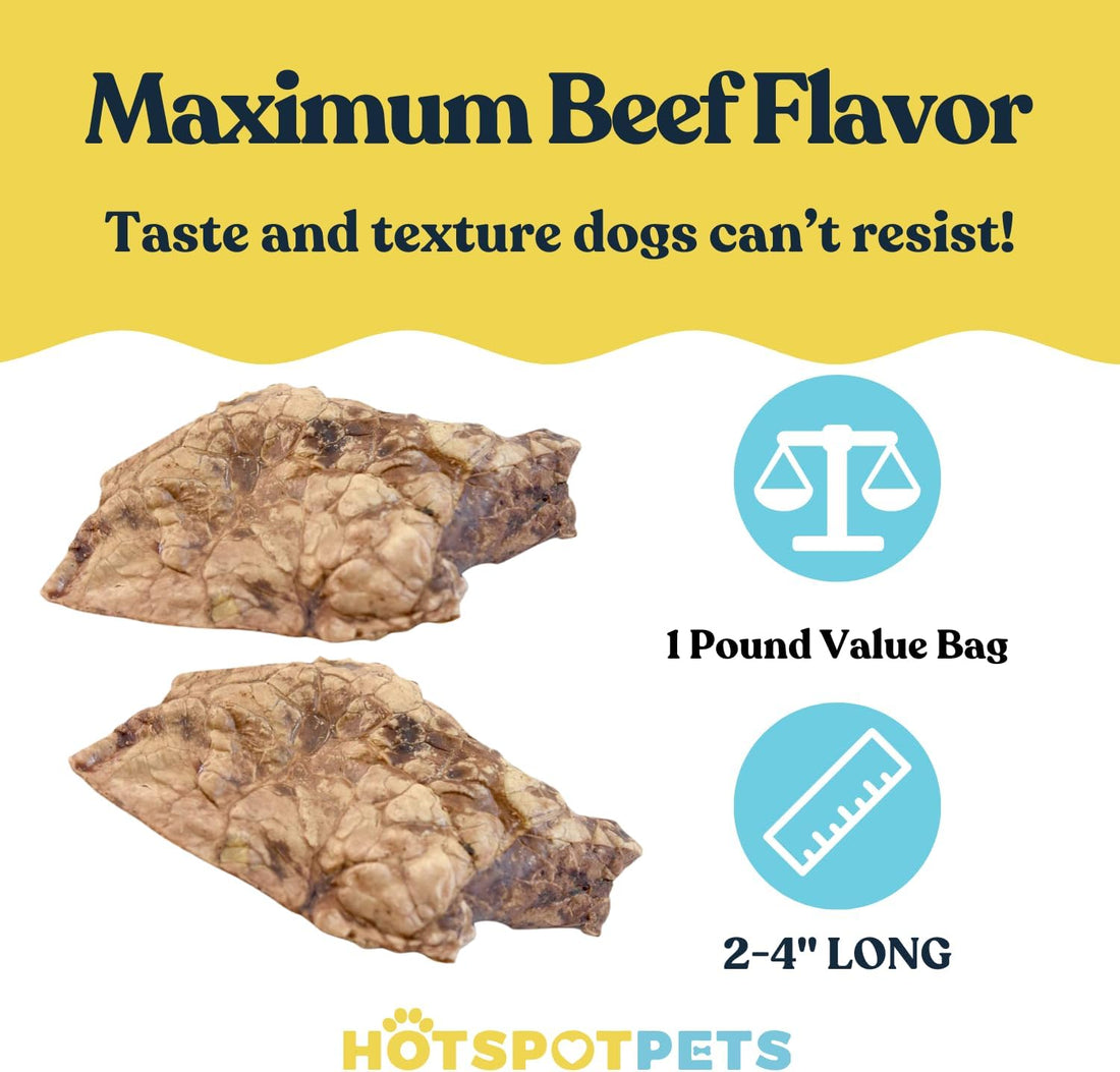 All-Natural Roasted Beef Lung Treats for Dogs