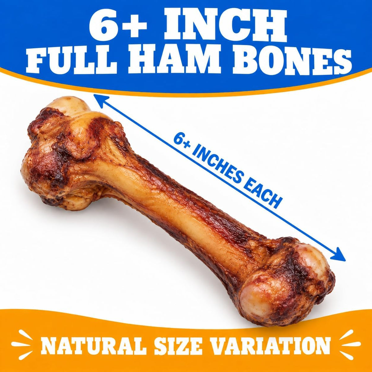 hotspot pets All Natural Pork Femur Bones for Dogs (6''- 8'') Made in USA