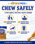 hotspot pets Dehydrated Chicken Feet Dog Treats (25 Count) Single Ingredient Dog Chews, All Natural Long Lasting Snack Sticks for Small & Large Dogs