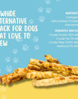 6" Rawhide Alternative Chicken or Beef Flavored Sticks for Small & Medium Dogs