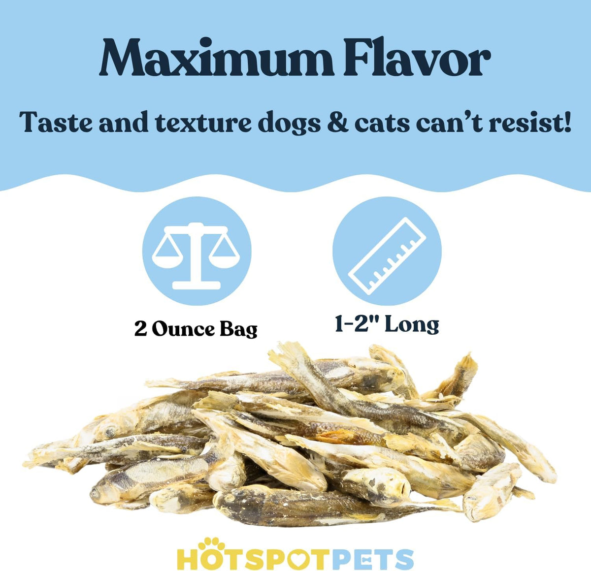 Freeze-Dried Minnows for Cats &amp; Dogs – 100% Natural Single Ingredient Snack – High Protein, Grain-Free, Raw Diet Dog Treats – Omega-3 Fish – No Additives or Preservatives Minnows for Cats (2 Ounce)