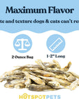 Freeze-Dried Minnows for Cats & Dogs – 100% Natural Single Ingredient Snack – High Protein, Grain-Free, Raw Diet Dog Treats – Omega-3 Fish – No Additives or Preservatives Minnows for Cats (2 Ounce)
