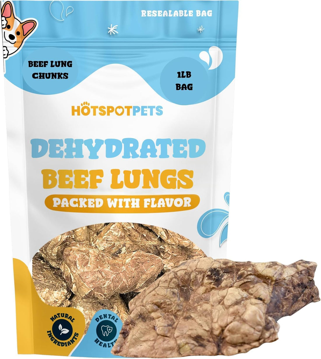 All-Natural Roasted Beef Lung Treats for Dogs