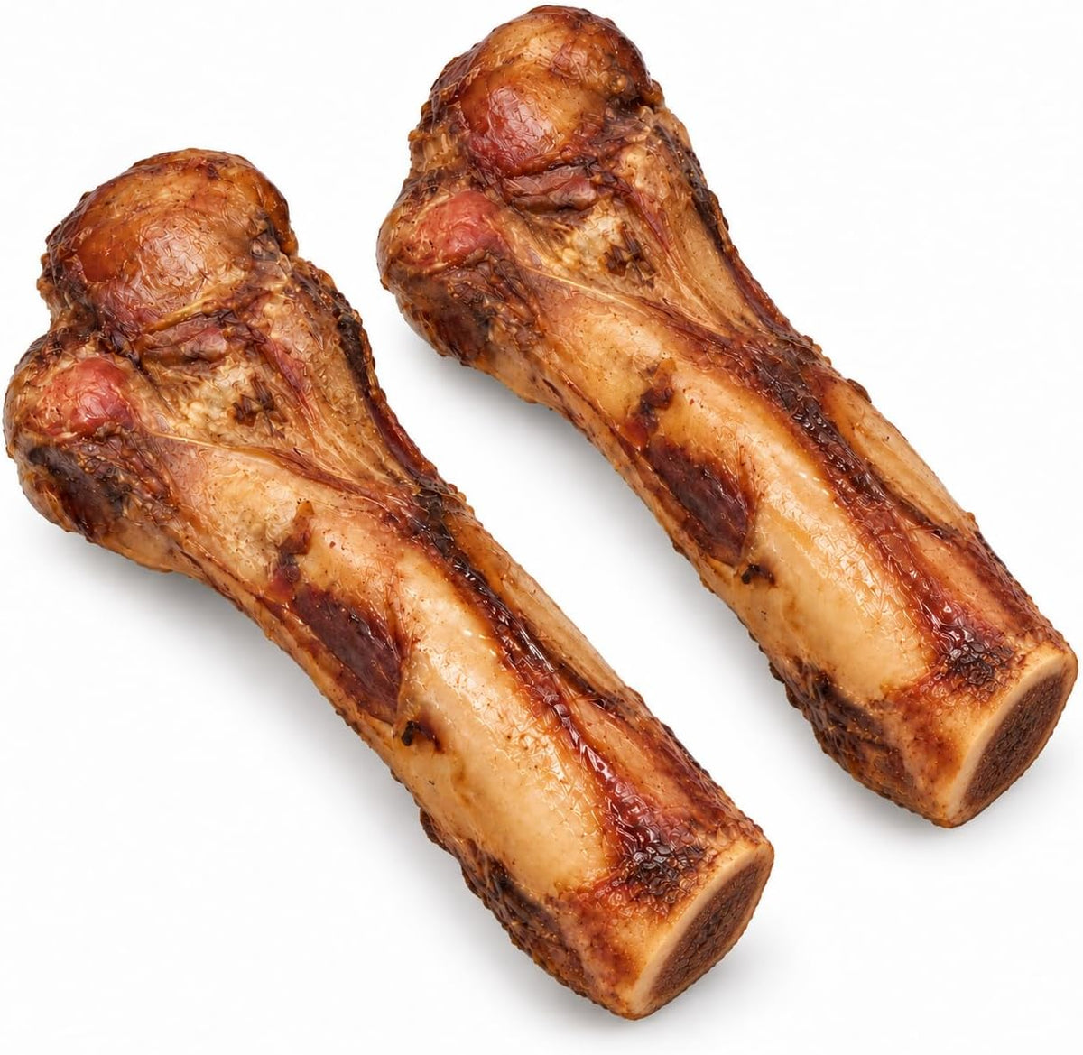 All Natural Smoked Pork Ham Pop Bones for Dogs Made in USA - 2 Count