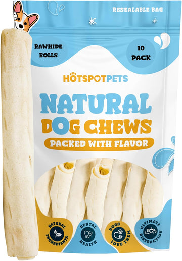 8" Rawhide Rolls for Medium & Large Dogs