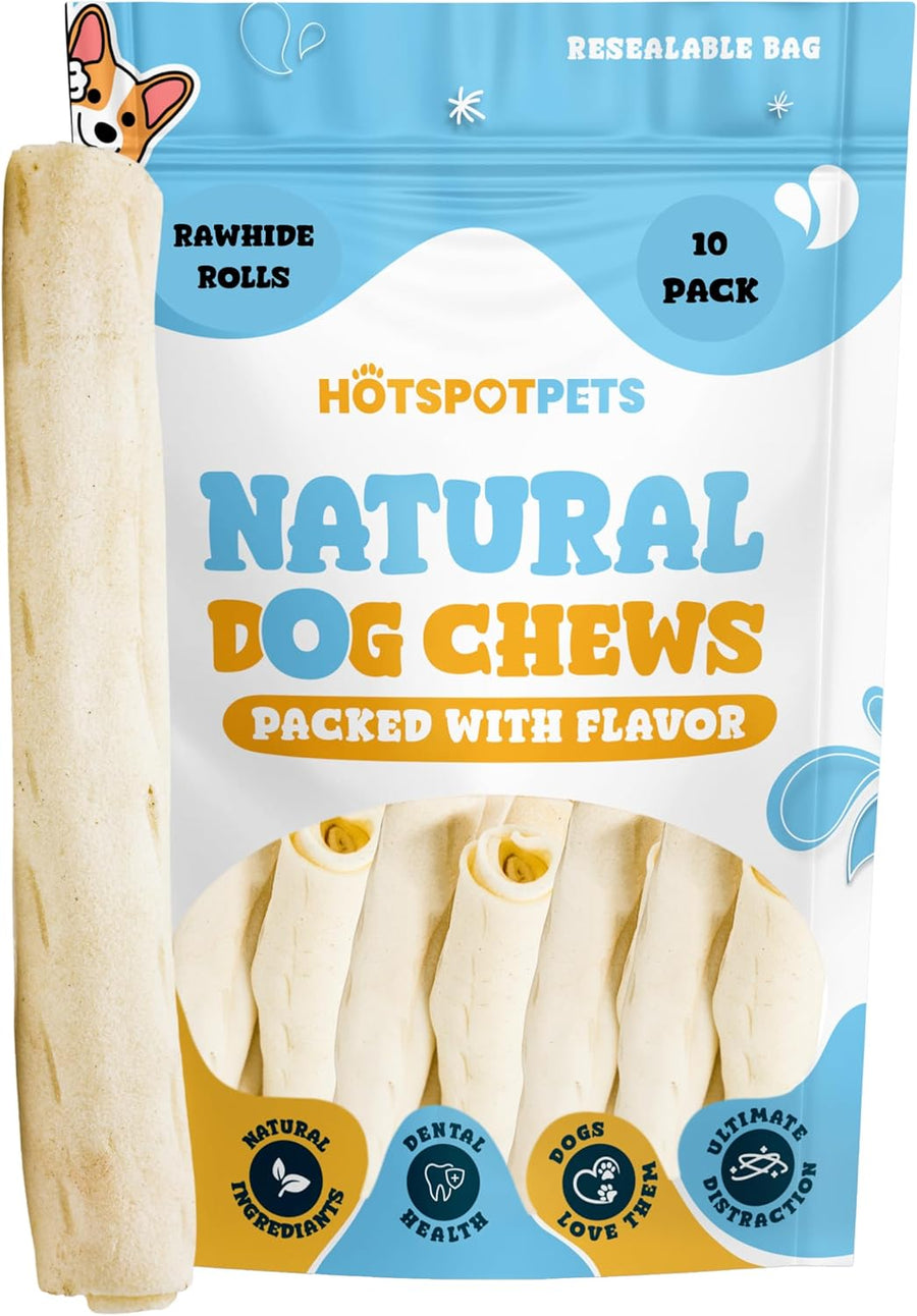 8" Rawhide Rolls for Medium & Large Dogs