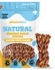 6" Braided Bully Sticks for Small & Medium Dogs