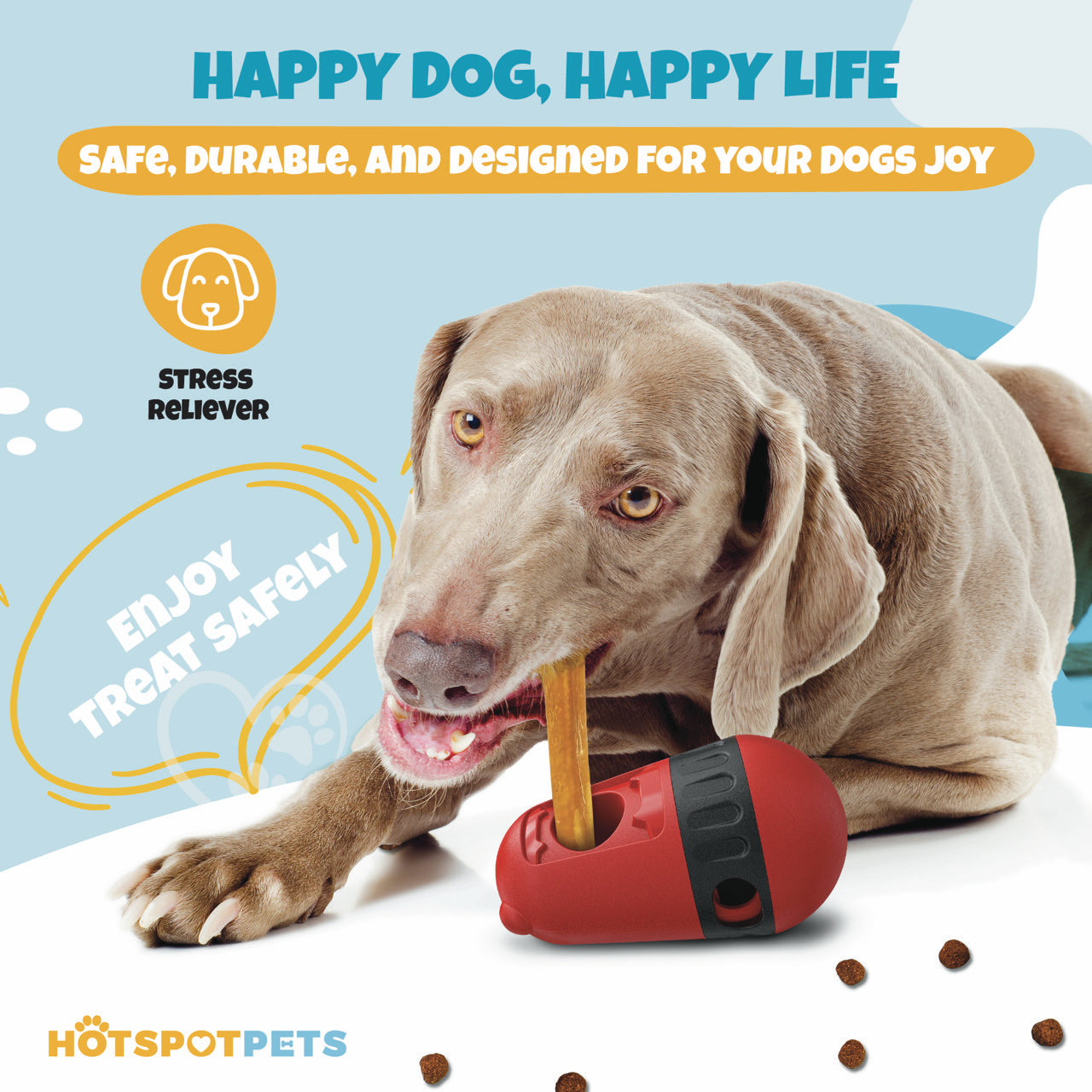 Bully Stick Holder for Dogs – Durable, &amp; Safe  – Fits Most Bully Sticks &amp; Dog Treats