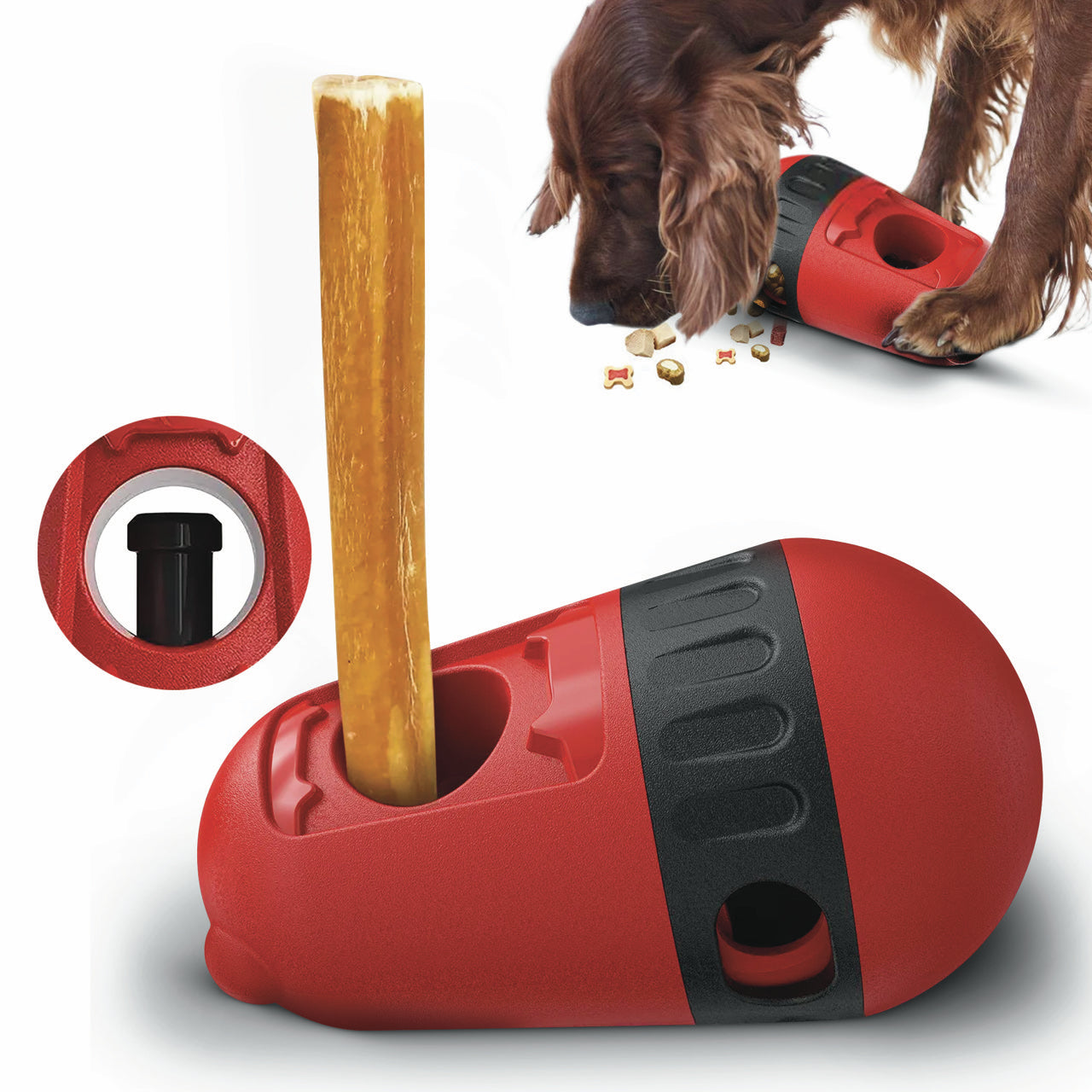 Bully Stick Holder for Dogs – Durable, &amp; Safe  – Fits Most Bully Sticks &amp; Dog Treats