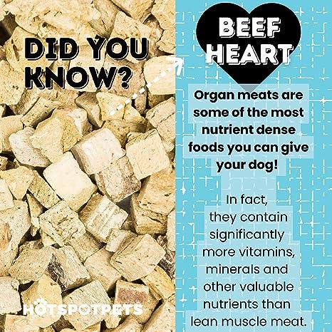 Freeze Dried Beef Hearts for Dogs & Cats | Freeze Dried Treats at HotSpot Pets