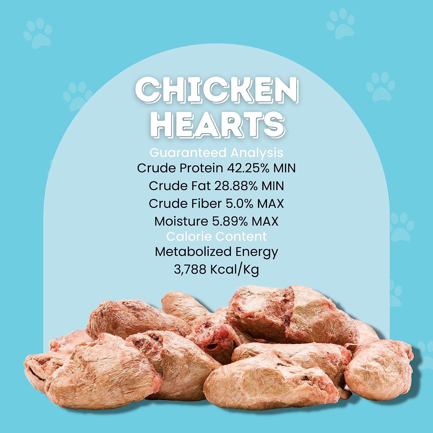 Freeze Dried Chicken Hearts for Dogs & Cats | Freeze Dried Treats at HotSpot Pets