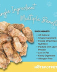 Freeze Dried Duck Hearts for Dogs & Cats | Freeze Dried Treats at HotSpot Pets