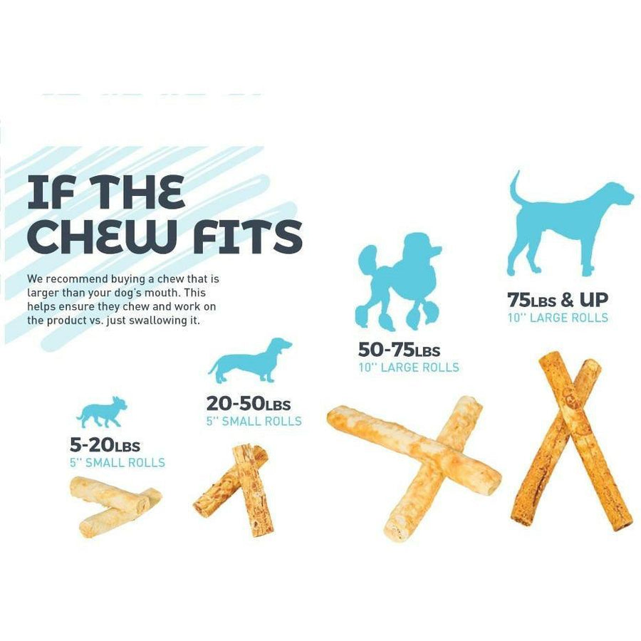 10" Beef Collagen Rolls for Large & Extra Large Dogs | Collagen Chews at HotSpot Pets