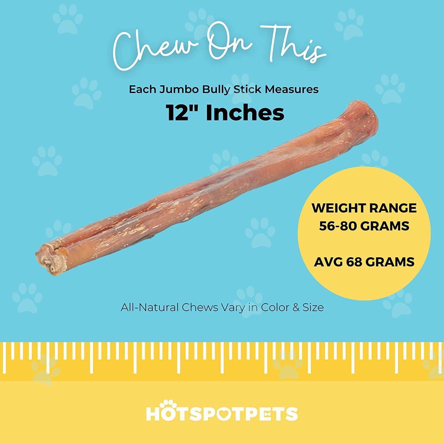 12" Jumbo Bully Sticks for Large & Extra Large Dogs | Bully Sticks at HotSpot Pets