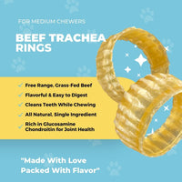 3" to 4" Beef Trachea Rings for All Dog Sizes | Trachea Chews at HotSpot Pets