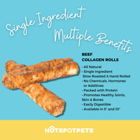 5" Beef Collagen Rolls for Small & Medium Dogs | Collagen Chews at HotSpot Pets