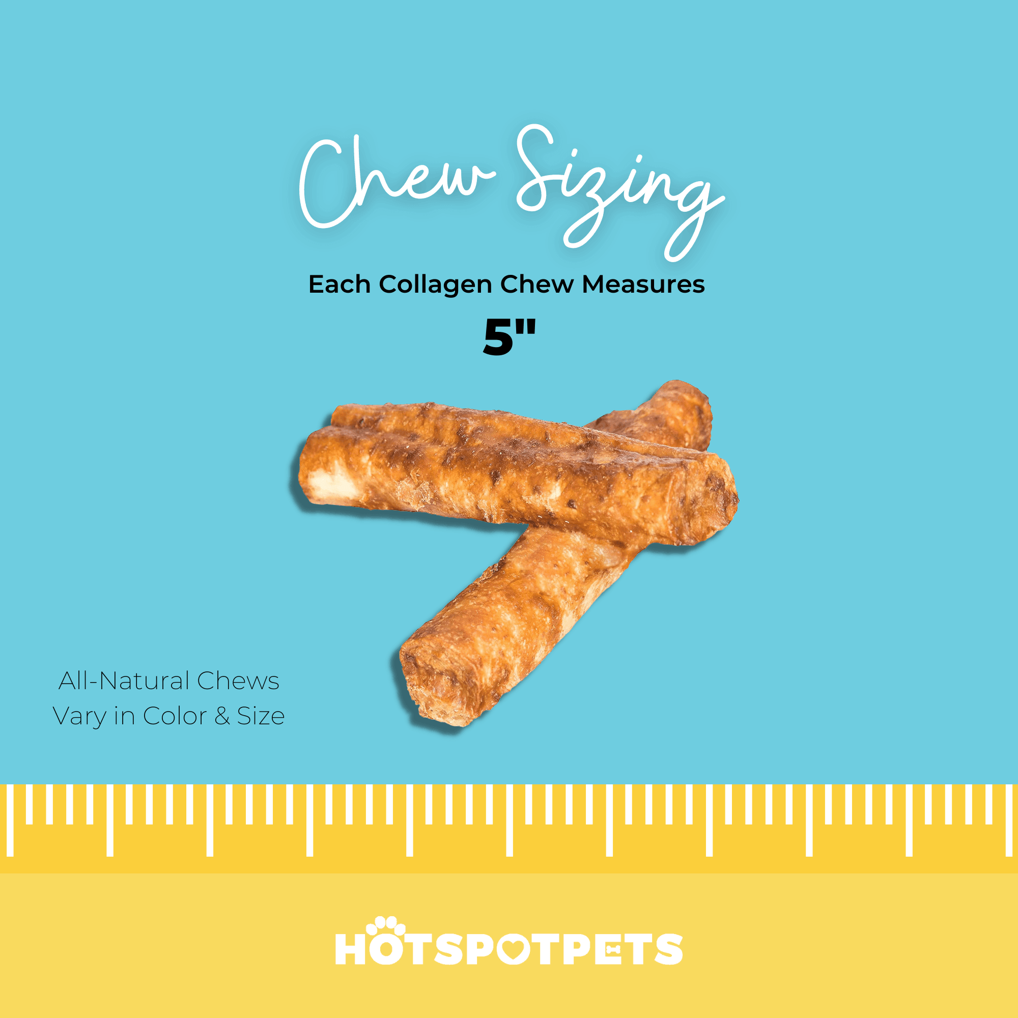 5&quot; Beef Collagen Rolls for Small &amp; Medium Dogs | Collagen Chews at HotSpot Pets