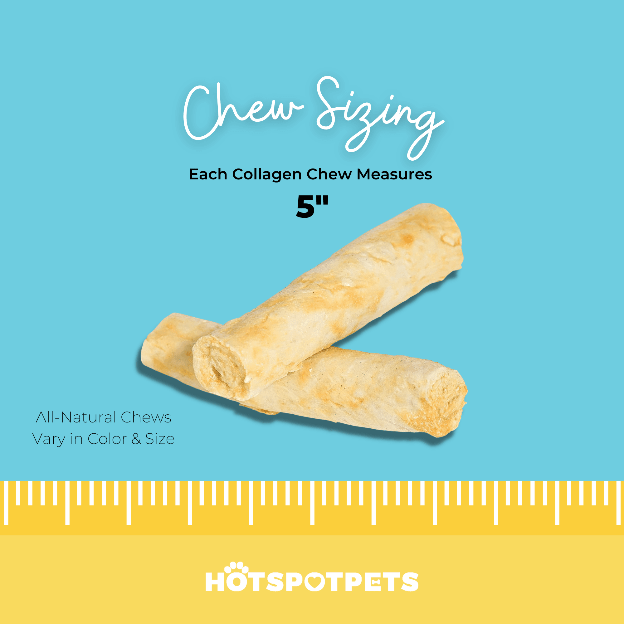 5" Chicken Collagen Rolls for Small & Medium Dogs | Collagen Chews at HotSpot Pets