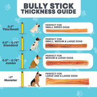 6" Jumbo Bully Sticks for Small & Medium Dogs | Bully Sticks at HotSpot Pets