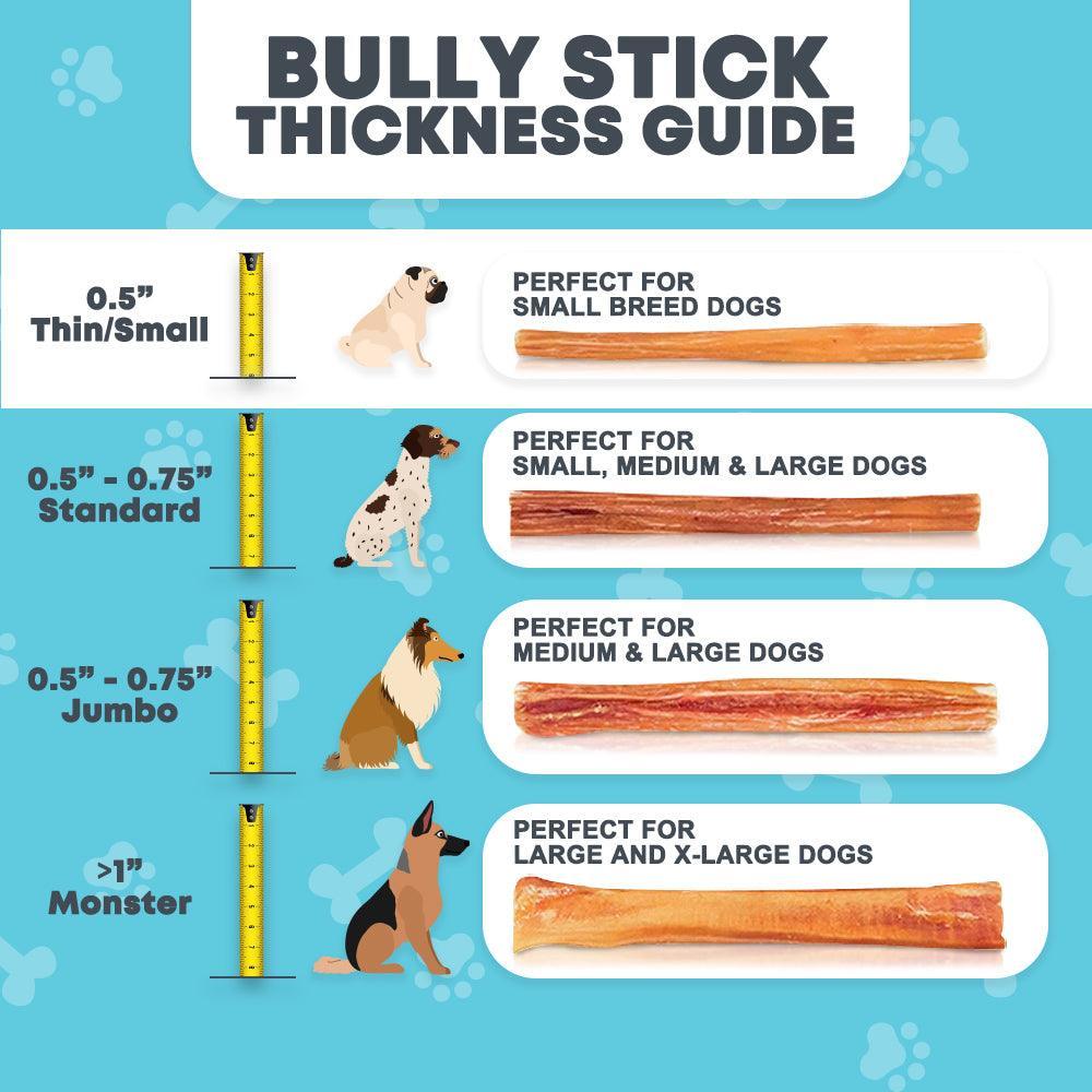 6" Thin Bully Sticks for Small & Medium Dogs | Bully Sticks at HotSpot Pets