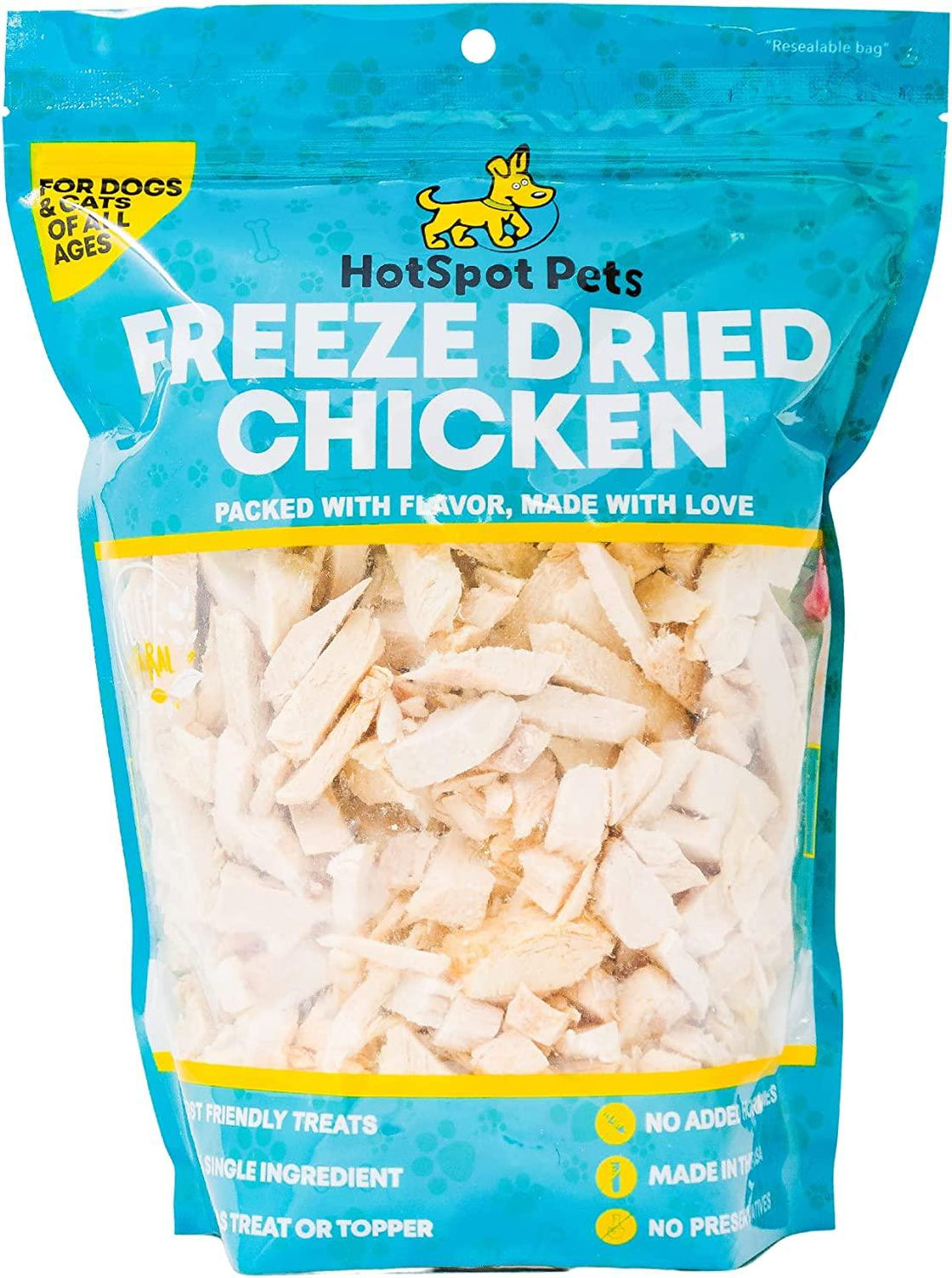 Freeze Dried Chicken Breast Treats for Dogs & Cats | Freeze Dried Treats at HotSpot Pets