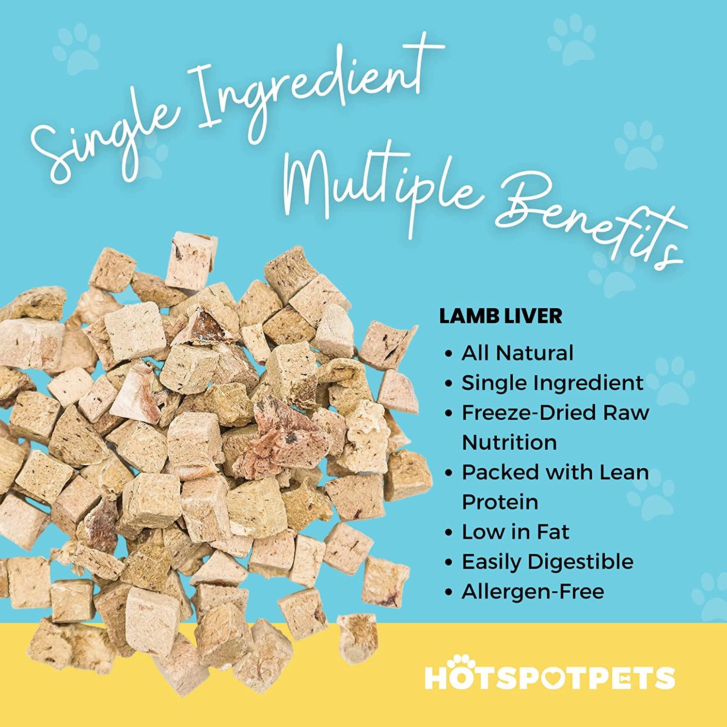 Freeze Dried Lamb Liver Treats for Dogs | Freeze Dried Treats at HotSpot Pets