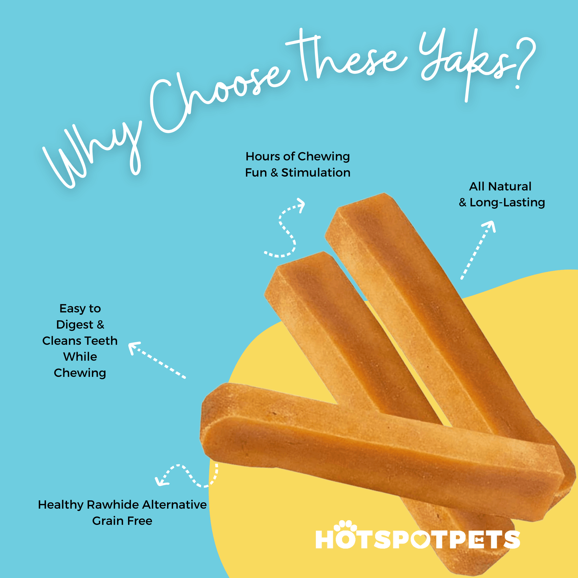 Himalayan Yak Chews for Medium Dogs | Yak Chews at HotSpot Pets