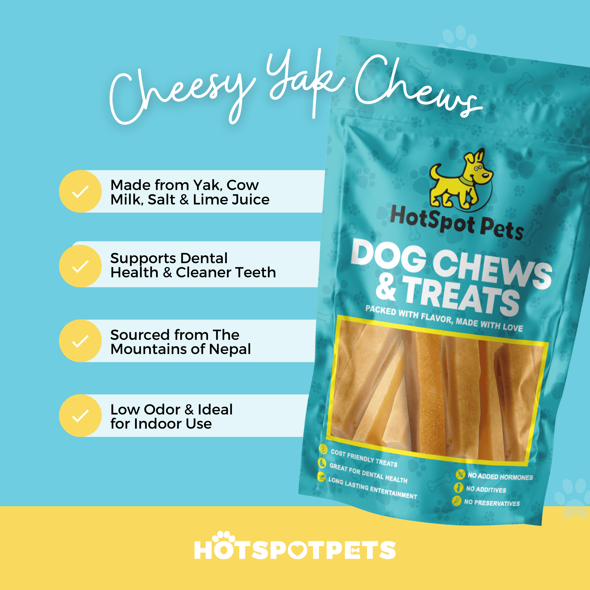 Himalayan Yak Chews for Medium Dogs | Yak Chews at HotSpot Pets