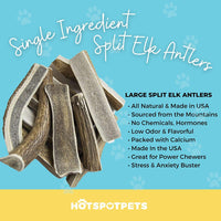 Split Elk Antlers for Large Dogs | Elk Antlers at HotSpot Pets