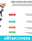 Split Elk Antlers for Medium Dogs | Elk Antlers at HotSpot Pets